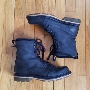 Dr. Martens Eyelet Pier Lace Up Black Combat Boots